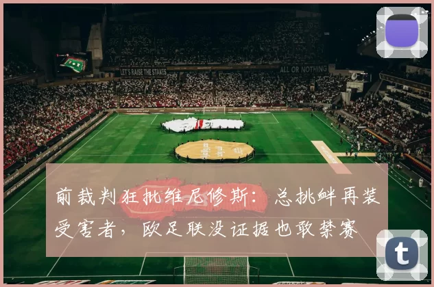前裁判狂批维尼修斯：总挑衅再装受害者，欧足联没证据也敢禁赛